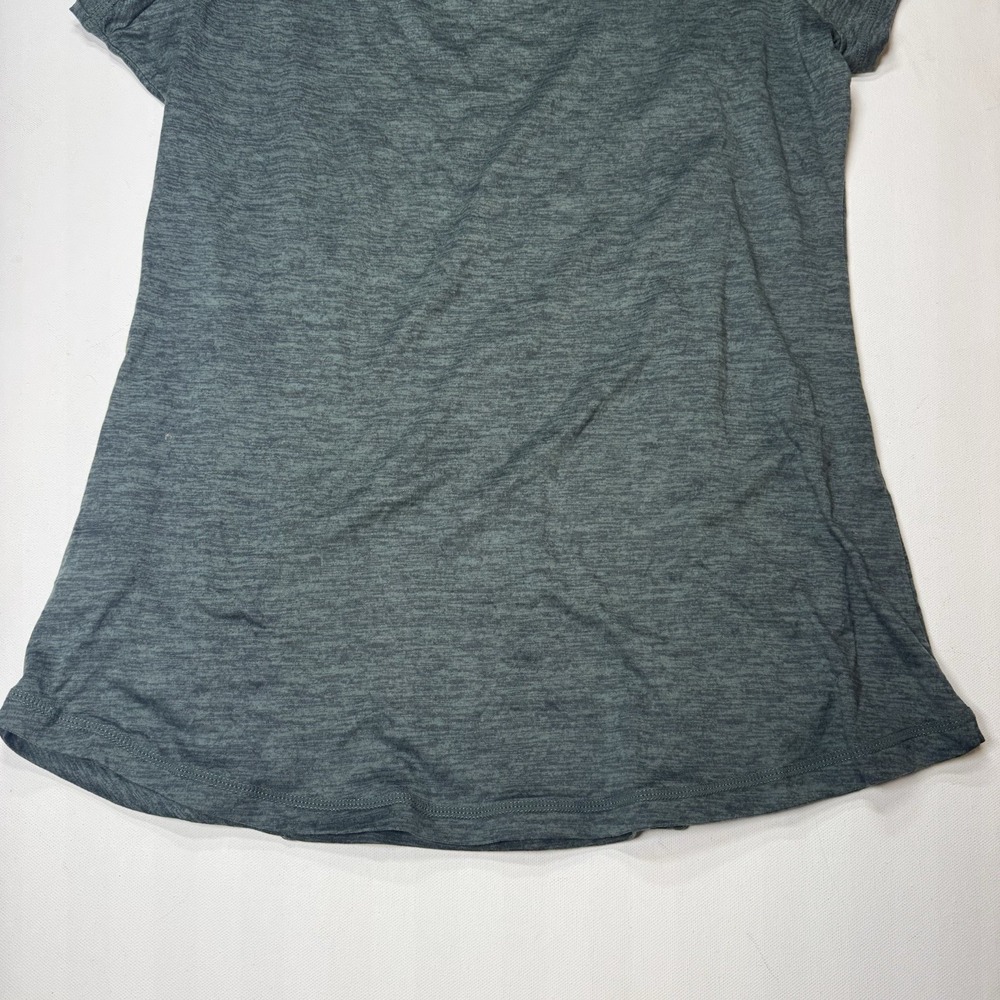 Gaiam Gray Heather Ruched Yoga Athletic Top Open Back Womens Medium - Picture 7 of 7